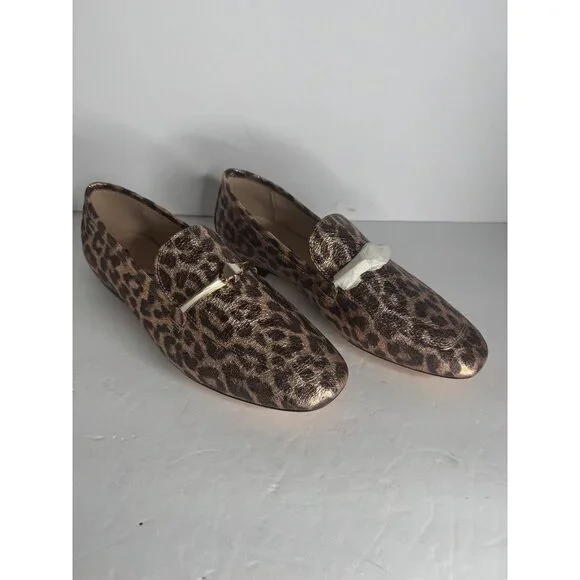 Kate Spade New York Lana Loafer Flats Bronze Leather Animal Print Size 8 NIB - Picture 3 of 8